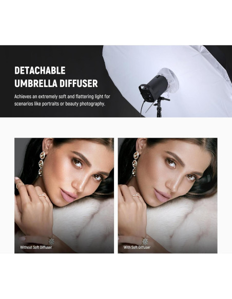 Paraguas Reflectante Parabólico NEEWER 165cm con Difusor