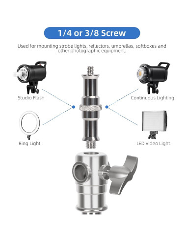 Soporte de Luz de Fotografía Gltire 4m Acero Inoxidable Ajustable