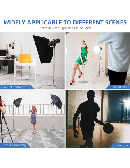 Soporte de Luz de Fotografía Gltire 4m Acero Inoxidable Ajustable