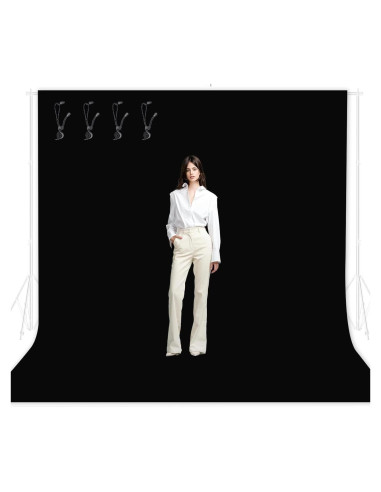 Fondo de Fotografía Negro EMART 2.59x3.05m para Estudio