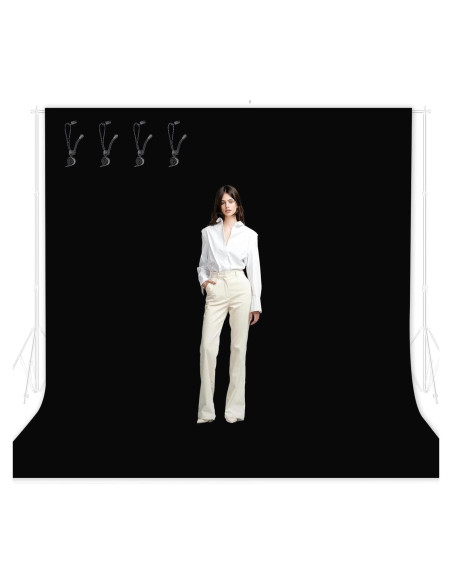 Fondo de Fotografía Negro EMART 2.59x3.05m para Estudio