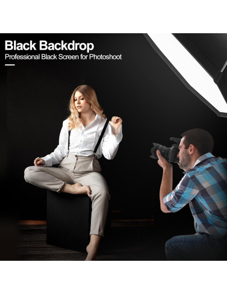Fondo de Fotografía Negro EMART 2.59x3.05m para Estudio