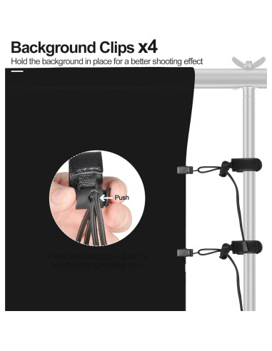 Fondo de Fotografía Negro EMART 2.59x3.05m para Estudio