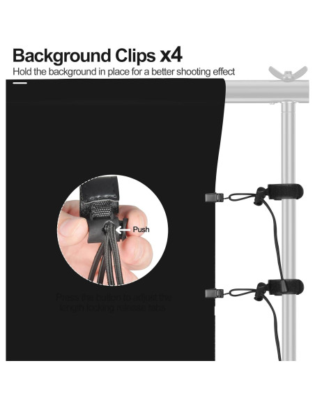 Fondo de Fotografía Negro EMART 2.59x3.05m para Estudio