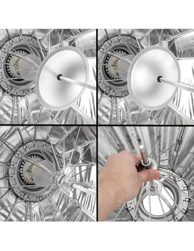 Softbox Parabólico Profundo Glow EZ Lock 38" con Difusores