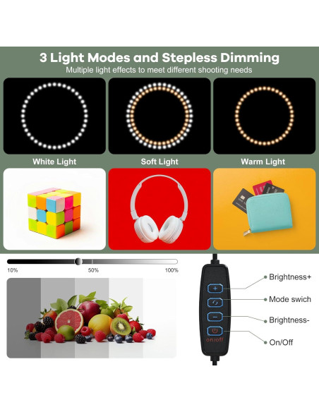 Caja de Luz de Estudio Fotográfico Lightdow 40x30cm LED 120 luces