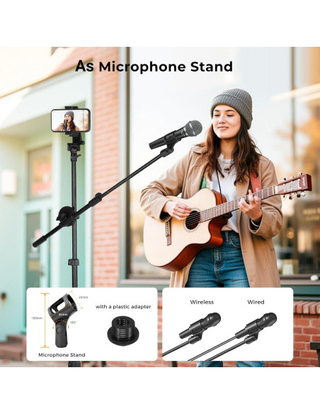 Luz de Anillo Aureday 30.48 cm con Trípode y Soporte