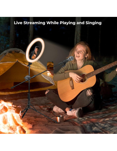 Luz de Anillo Aureday 30.48 cm con Trípode y Soporte