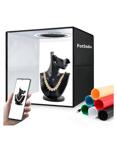 Kit de Estudio Fotográfico Portátil 30x30cm PULUZ con 120 LEDs