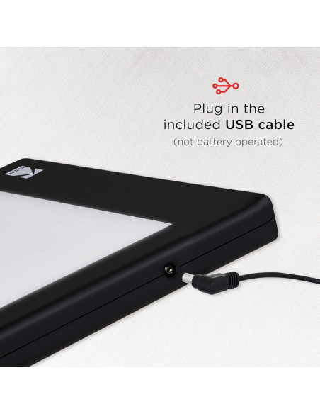 Caja de Luz LED KODAK 12x8 para Diapositivas y Negativos