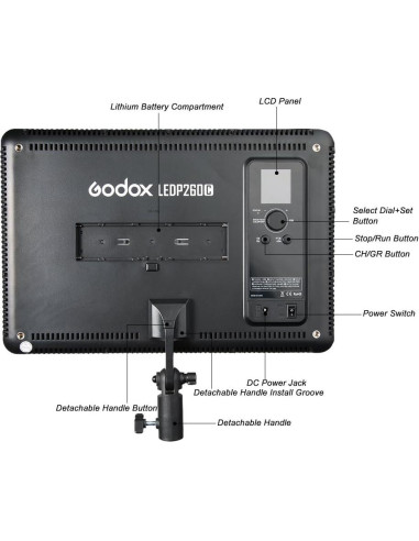 Panel de Luz LED Godox LEDP-260C Bi-Color 3300K-5600K