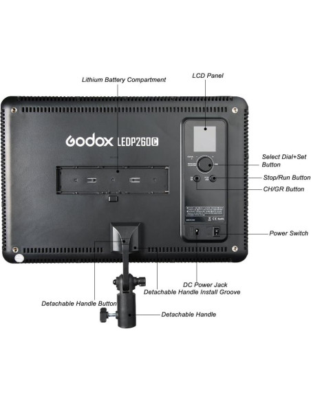 Panel de Luz LED Godox LEDP-260C Bi-Color 3300K-5600K