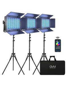 Kit de Iluminación de Video GVM 1500D RGB 75W con Control Bluetooth