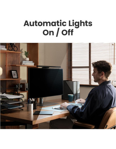 BenQ ScreenBar Pro Luz LED para Monitor Plata - Sensor de Movimiento