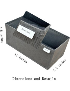 Juego de Organizadores de Cajones Bructhun 3 Paquetes Gris 2