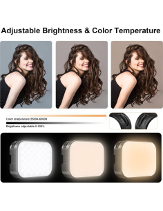 Luz de Selfie LED ULANZI VL100X 2000mAh 2500-6500K 2