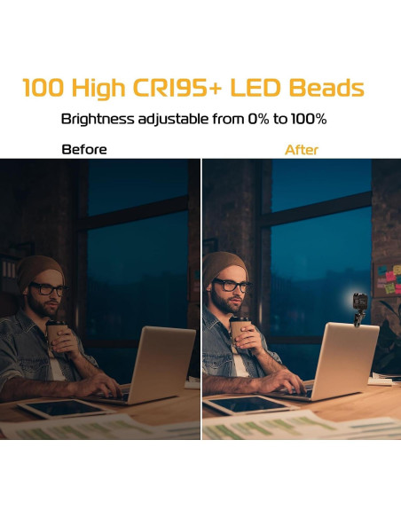 Luz de Selfie LED ULANZI VL100X 2000mAh 2500-6500K