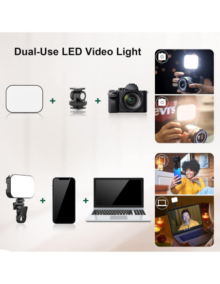 Luz de Selfie LED ULANZI VL100X 2000mAh 2500-6500K