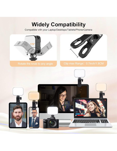 Luz de Selfie LED ULANZI VL100X 2000mAh 2500-6500K