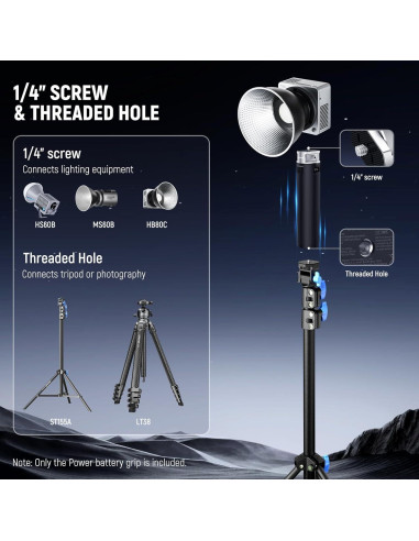 Empuñadura de Batería NEEWER PH99E 6800mAh para Luces COB