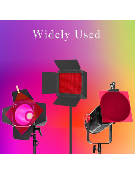20 Filtros de Luz de Gel Rojo A4 WEINIDASI para Fotografía
