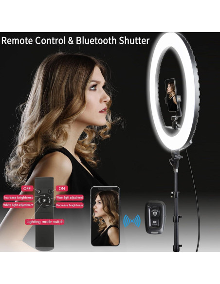 Anillo de Luz LED EOTO LIGHT 53 cm con Trípode y Control Remoto