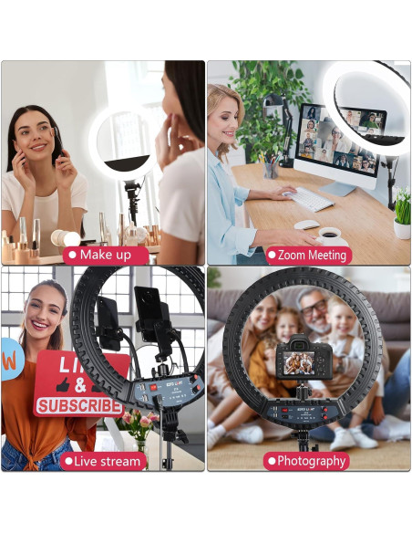 Anillo de Luz LED EOTO LIGHT 53 cm con Trípode y Control Remoto