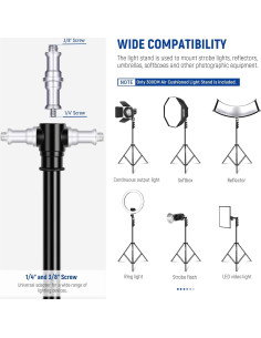 Soporte de Luz NEEWER 3m con Amortiguación de Aire y Metal 2