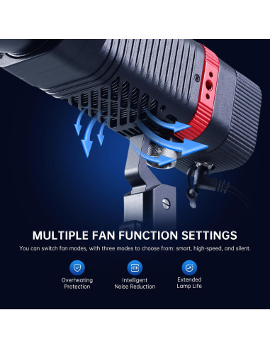 Luz de Estudio LED GVM 60W RGBWW Portátil 2700K-6800K