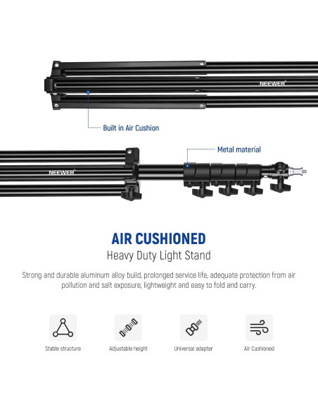 Soporte de Luz NEEWER 3m con Amortiguación de Aire y Metal