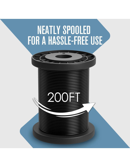 Cable de Acero Trenzado Houseables 1/16" (0.16 cm) 60.96 m