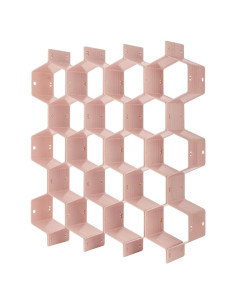Organizador de Cajón Ajustable Poeland Rosa 18 Compartimentos