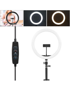 Luz de Relleno LED 30 cm ASHATA Regulable 3200K-5600K 2