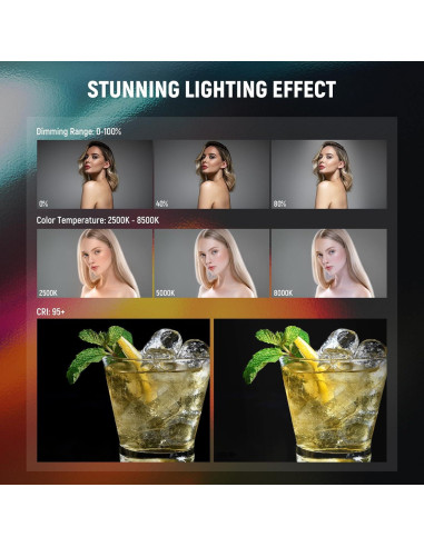 Barra de Luz RGB NEEWER 40W con Caja de Luz Fotográfica