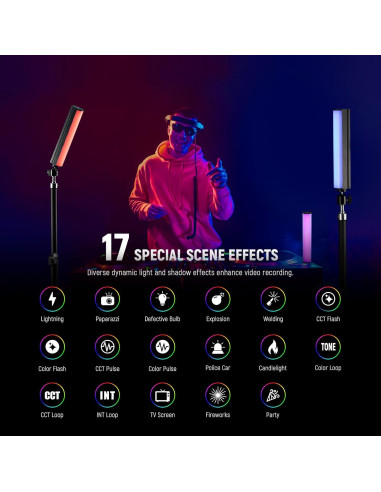 Barra de Luz RGB NEEWER 40W con Caja de Luz Fotográfica