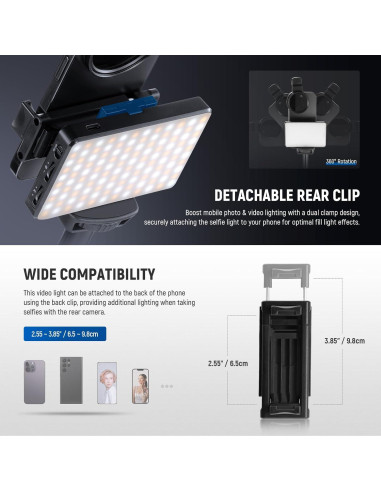 Luz LED para Selfie NEEWER Basics con Filtro CPL y Soporte