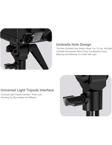 Luz de Video LED COB 300W JatureClets 2700K-6500K CRI 95+