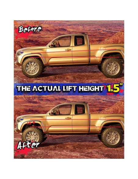KSP Kit de Elevación Frontal 1.5" para Toyota Tacoma 2005-2023