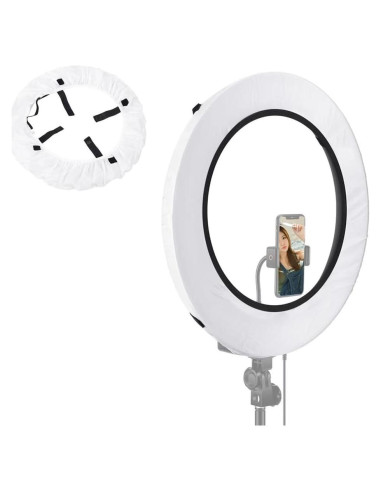 Difusor de Luz de Anillo EleTC 40.64 a 45.72 cm Blanco