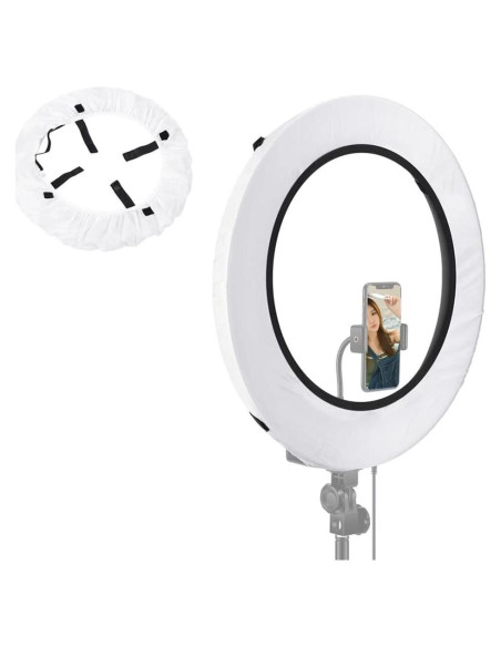 Difusor de Luz de Anillo EleTC 40.64 a 45.72 cm Blanco