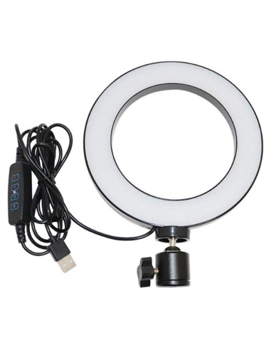 Luz de Anillo LED 15 cm Walway con Adaptador Frío 3 Modos
