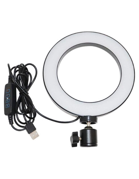 Luz de Anillo LED 15 cm Walway con Adaptador Frío 3 Modos