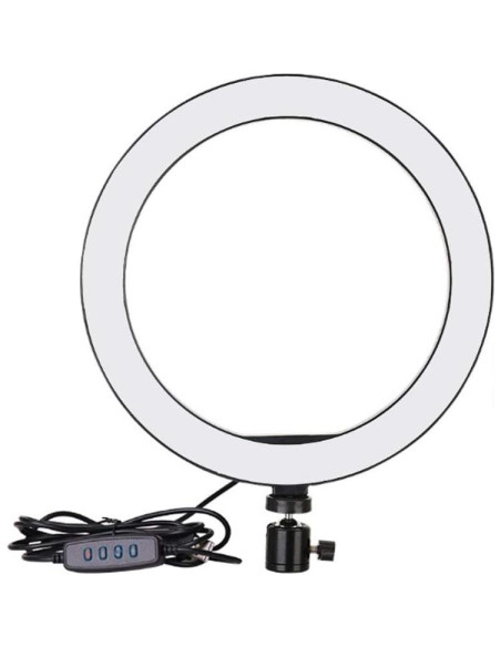 Luz de Anillo LED 15 cm Walway con Adaptador Frío 3 Modos