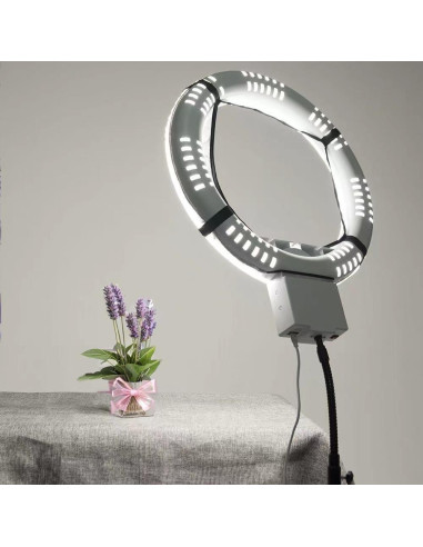 Difusor de Luz de Anillo EleTC 40.64 a 45.72 cm Blanco