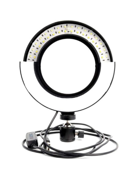 Luz de Anillo LED 15 cm Walway con Adaptador Frío 3 Modos