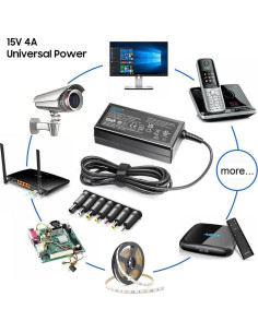 Fuente de Poder KFD 15V 4A Universal con 7 Puntas Seleccionables 2