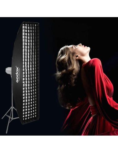 Softbox GODOX 50x130cm con Rejilla Honeycomb para Flash