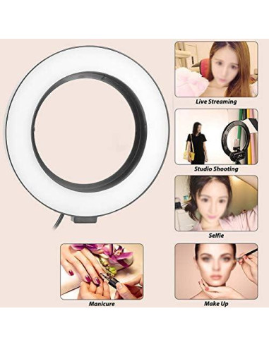 Luz LED 6" Ciciglow para Estudio, 1440-1800LM, 3 Modos