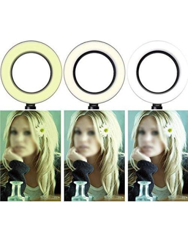 Luz LED 6" Ciciglow para Estudio, 1440-1800LM, 3 Modos