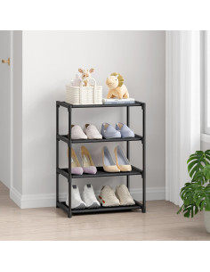 Estante para zapatos Autonomier 4 niveles apilable negro 2